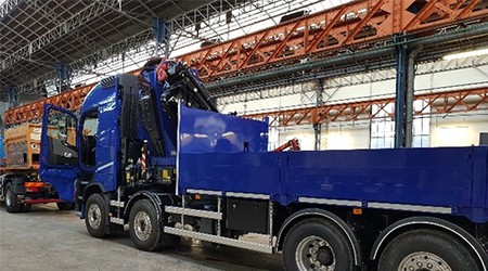 MS Transport poursuit son développement et s’équipe d’un camion grue